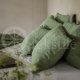 Linen pillowcase GREEN